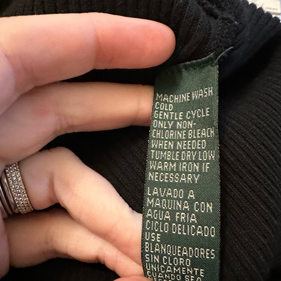 Lauren Ralph Lauren Black Sweater Maxi Tank Dress Size Large - Picture 6 of 7